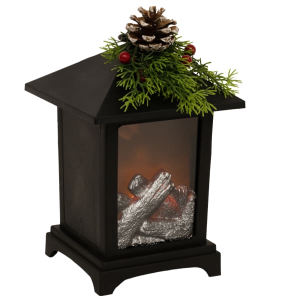 LED Fireplace Lantern - 8.8"