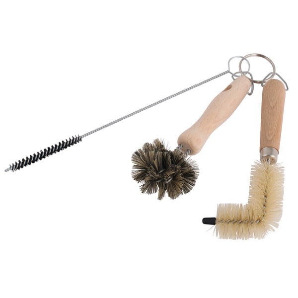 3-Piece Wash Basin Brush Set for Sink Drains & Overflow