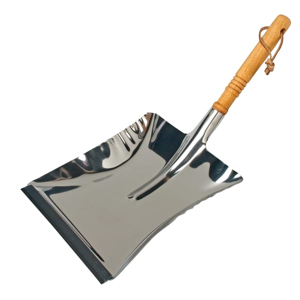 Stainless Steel Dustpan with Rubber Lip