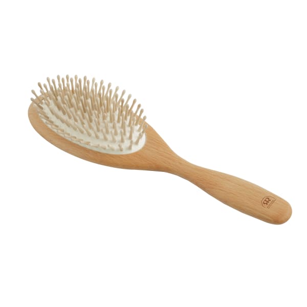 Large Olive Wood Hairbrush with 9 Rows