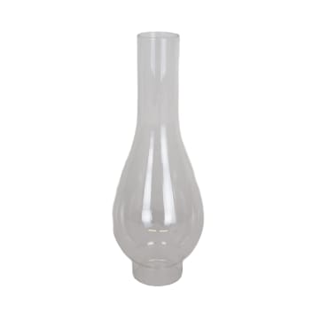 Clear Oil Lamp Chimney - 2" base