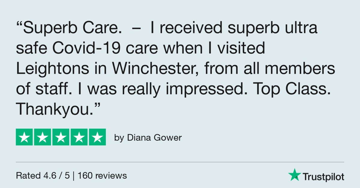 Diana Gower Trustpilot review - Excellent COVID safety measures