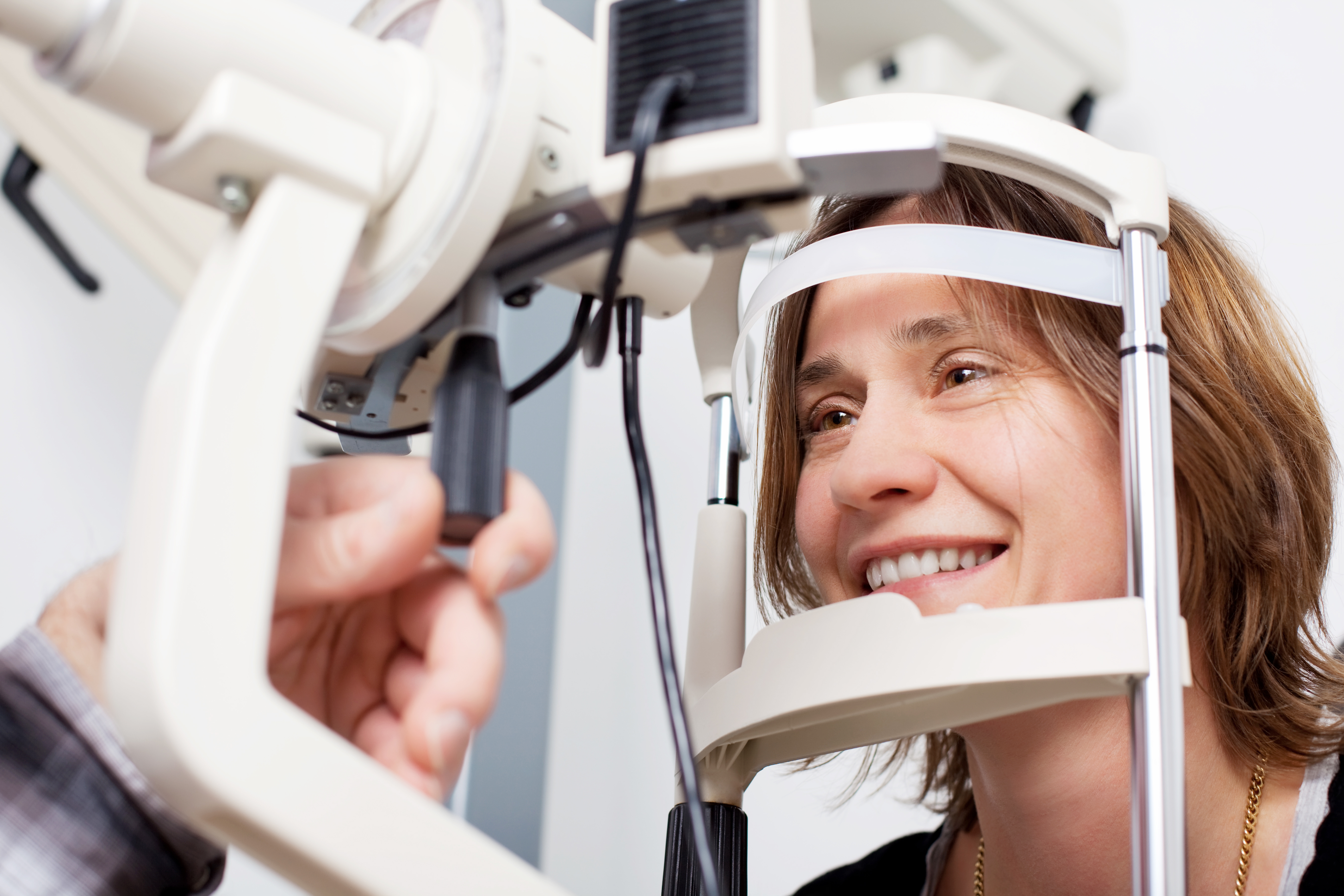 Lady having her eye test