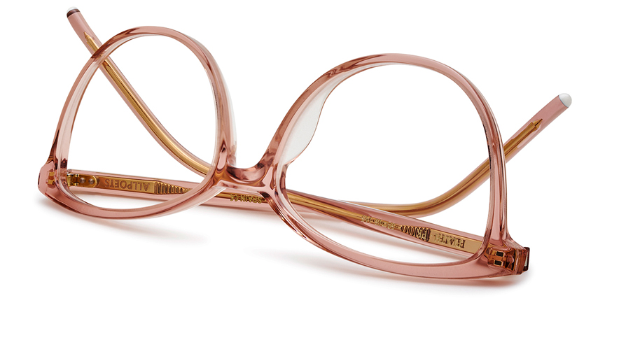 Light pink ALLPOETS glasses upside down.