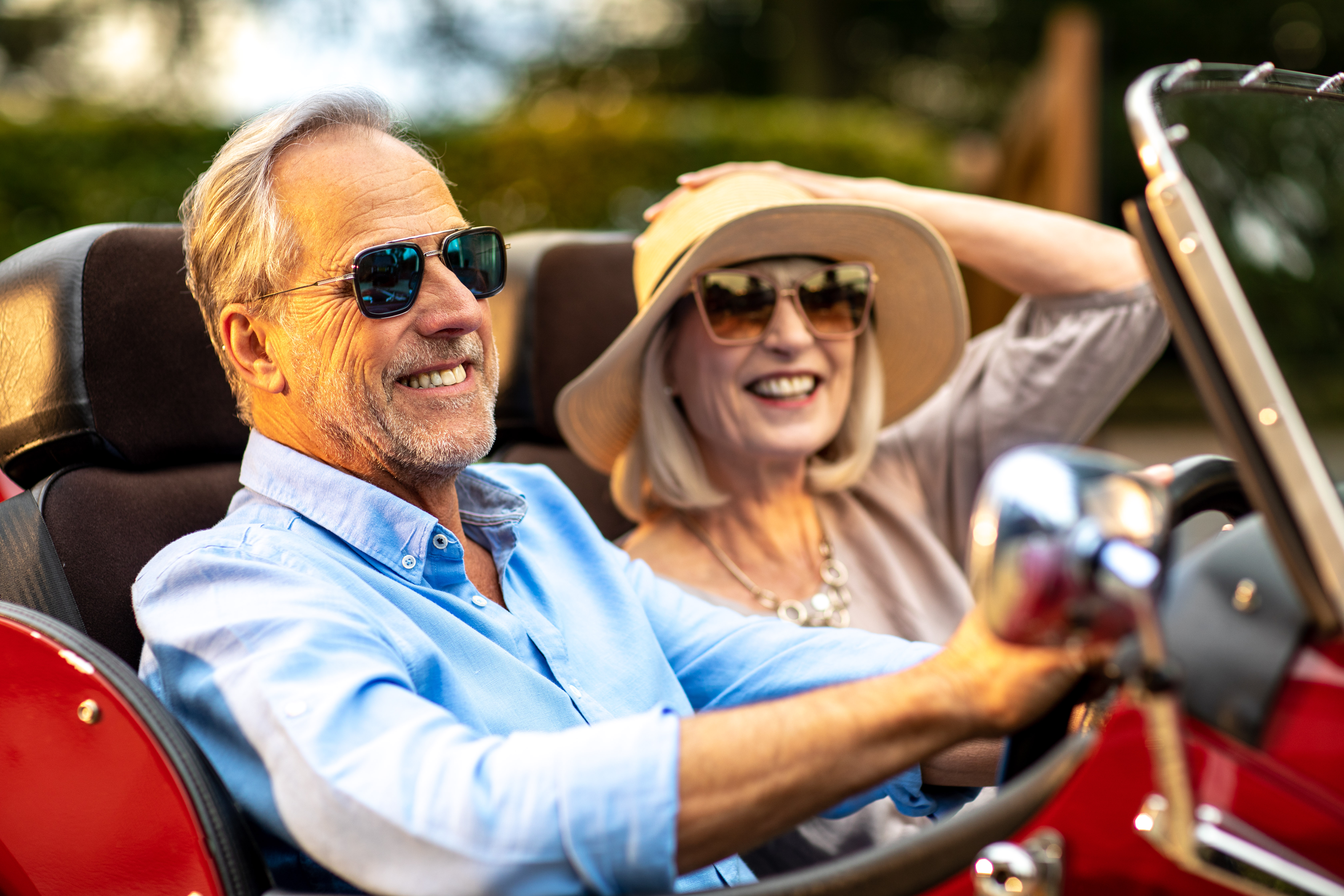 Man and woman in car