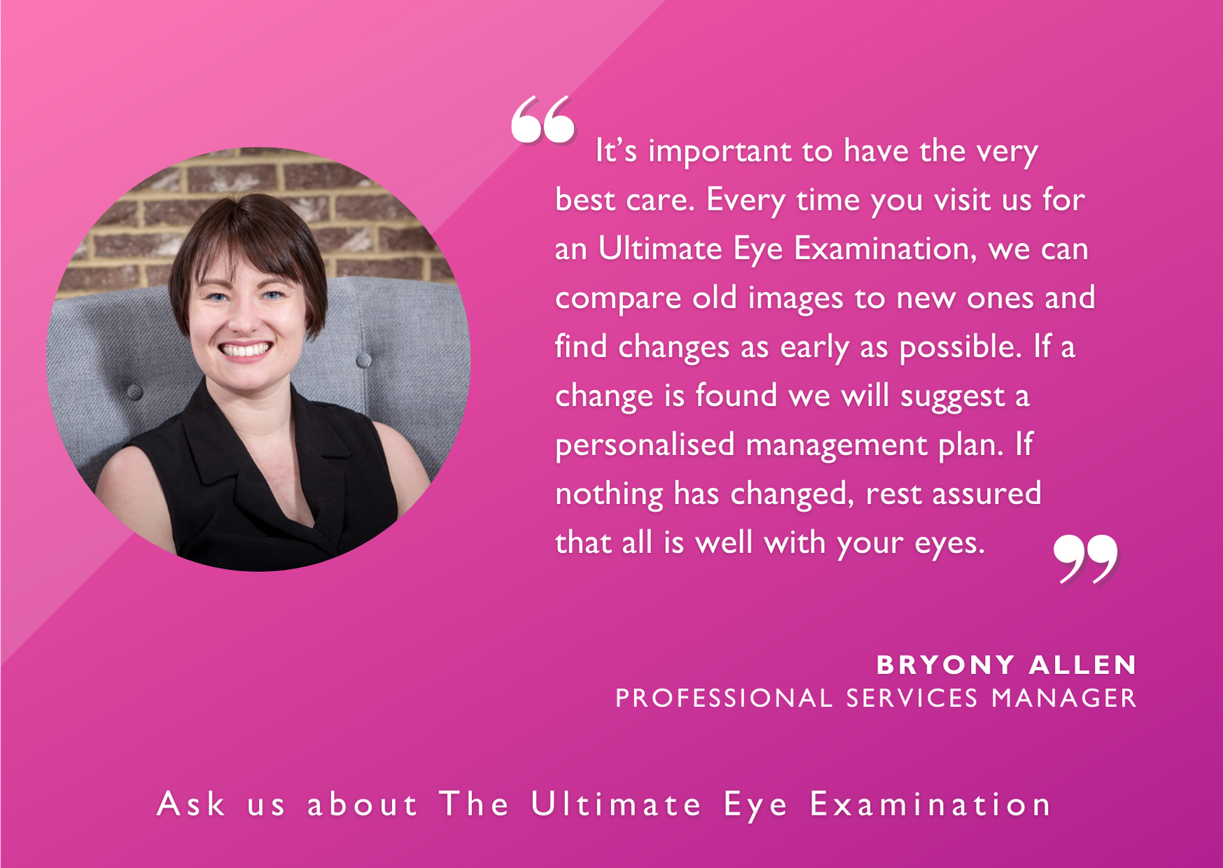 Bryony Allen, Professional Services Manager quoted on the Leightons Optomap