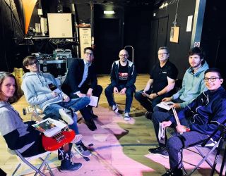 Leightons Woodley visit Rock Academy