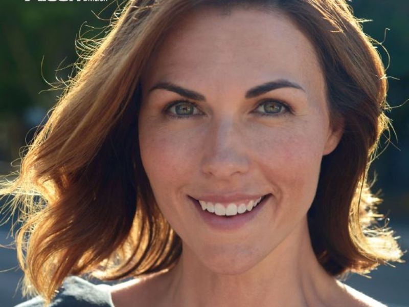 Woman smiling into camera