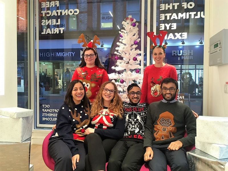 Leightons staff in Christmas jumpers