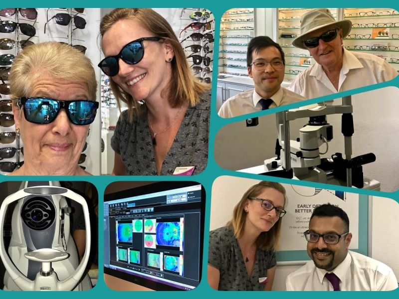 Collage of customer visit to Leightons