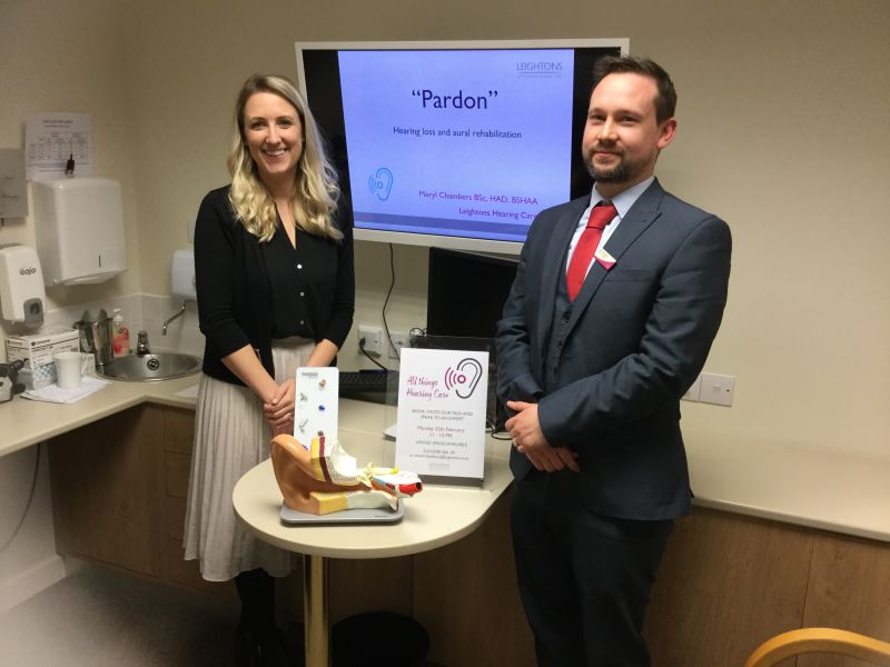 Leightons staff in hearing care room
