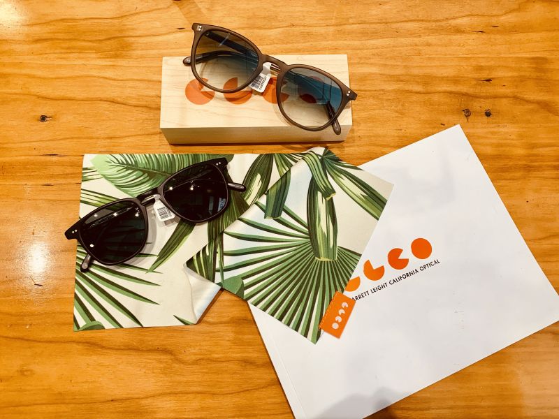 Garrett Leight sunglasses display layout