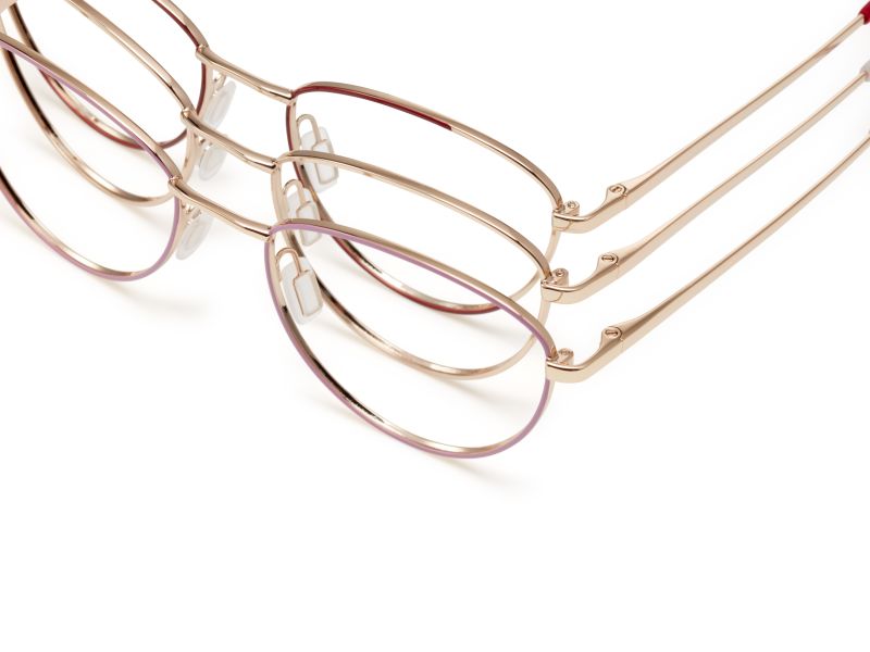 Metal frame glasses