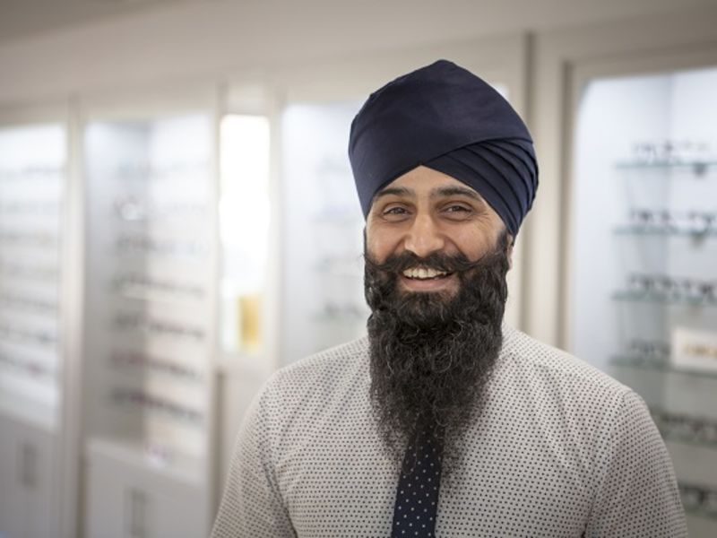 Gurpreet Singh, Branch Manager and Dispensing Optician at Leightons.