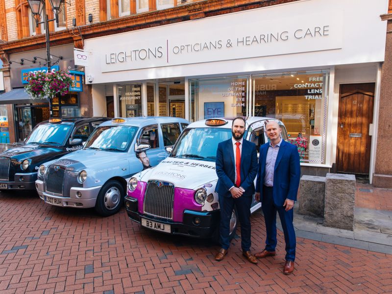 Leightons branded taxis and Ryan Leighton