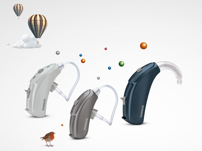 Phonak hearing aid in sky