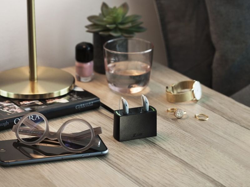 Accessories on a side table