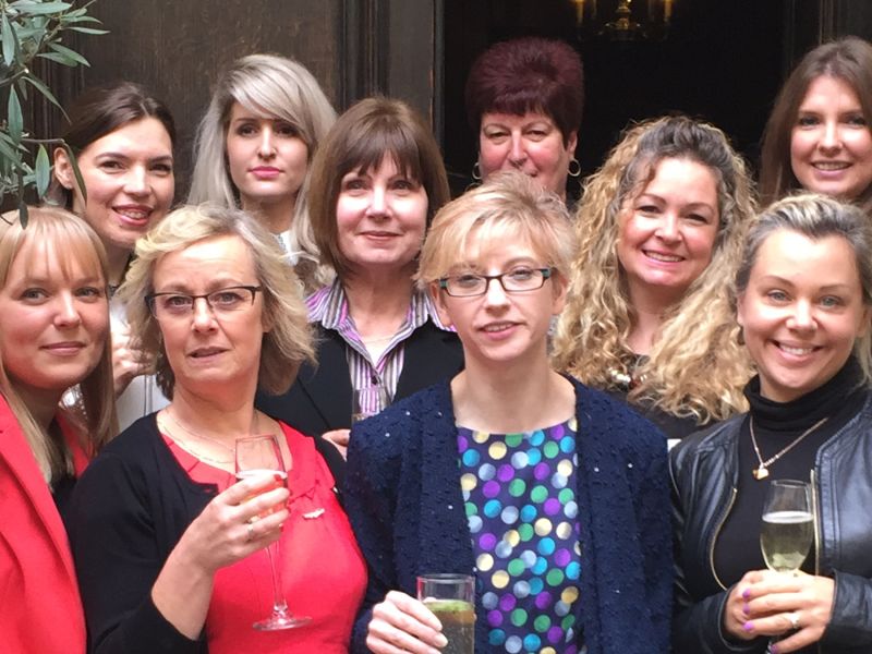 Leightons staff with prosecco