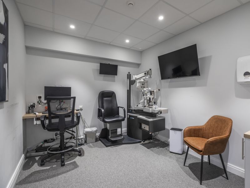 Raxworthy Visioncare and Leightons branch at Christchurch, eye test room.