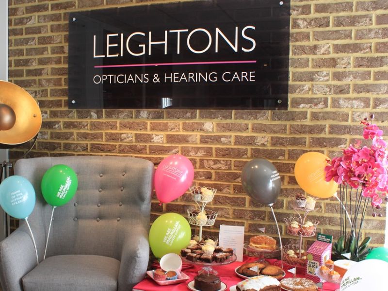 Leightons Macmillan coffee morning with balloons