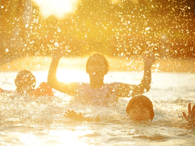 People in swimming pool