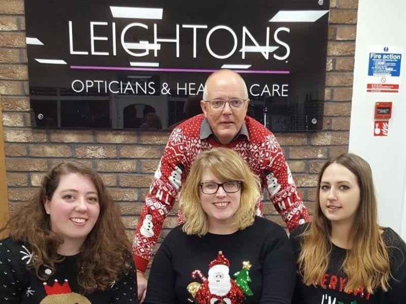 Leightons staff in Christmas jumpers