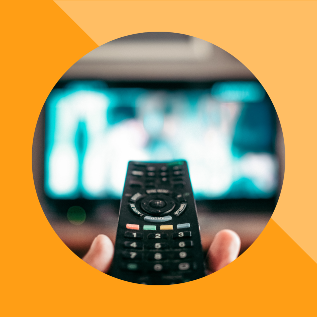 blurry tv and remote control