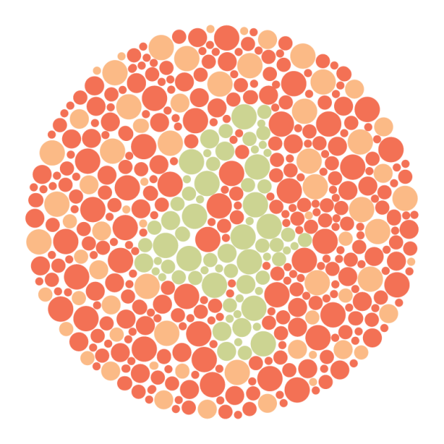 A blind test colour for Red-Green Colour Vision Deficiency