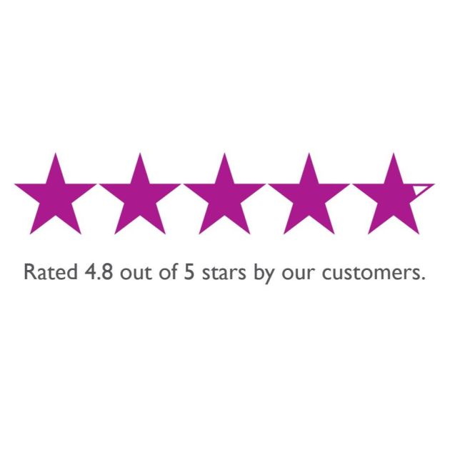rated 4.8 out of 5 stars by our customers