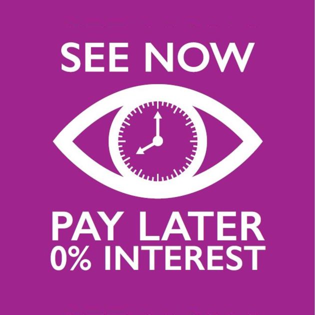 'See now, Pay later with 0% interest' banner.