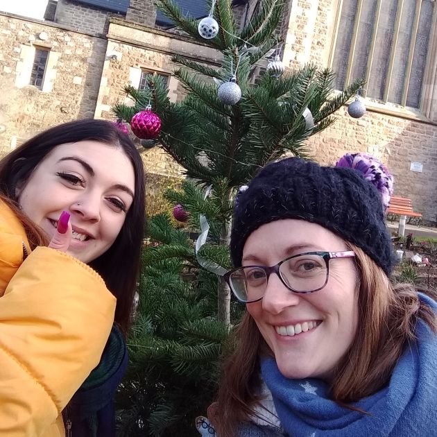 swindon team with christmas tree