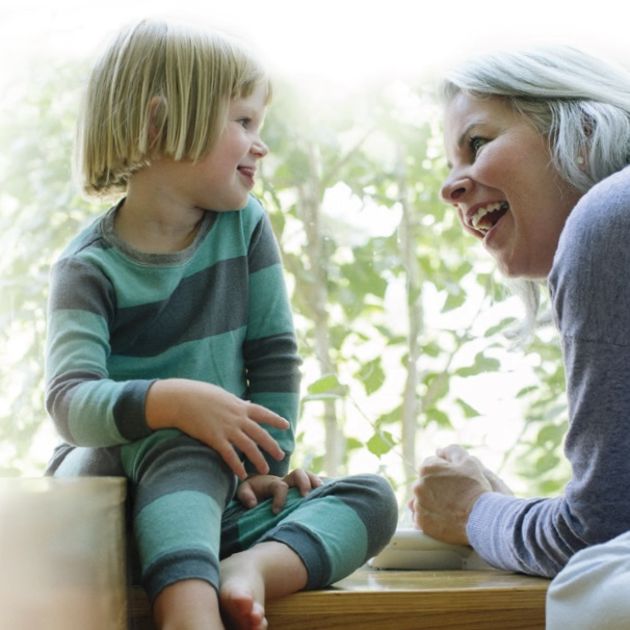 grandmother and child