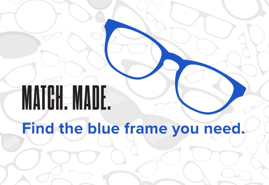 Banner for the Match. Made. Blue frames campaign.