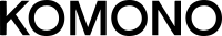 Komono logo in black on a white background