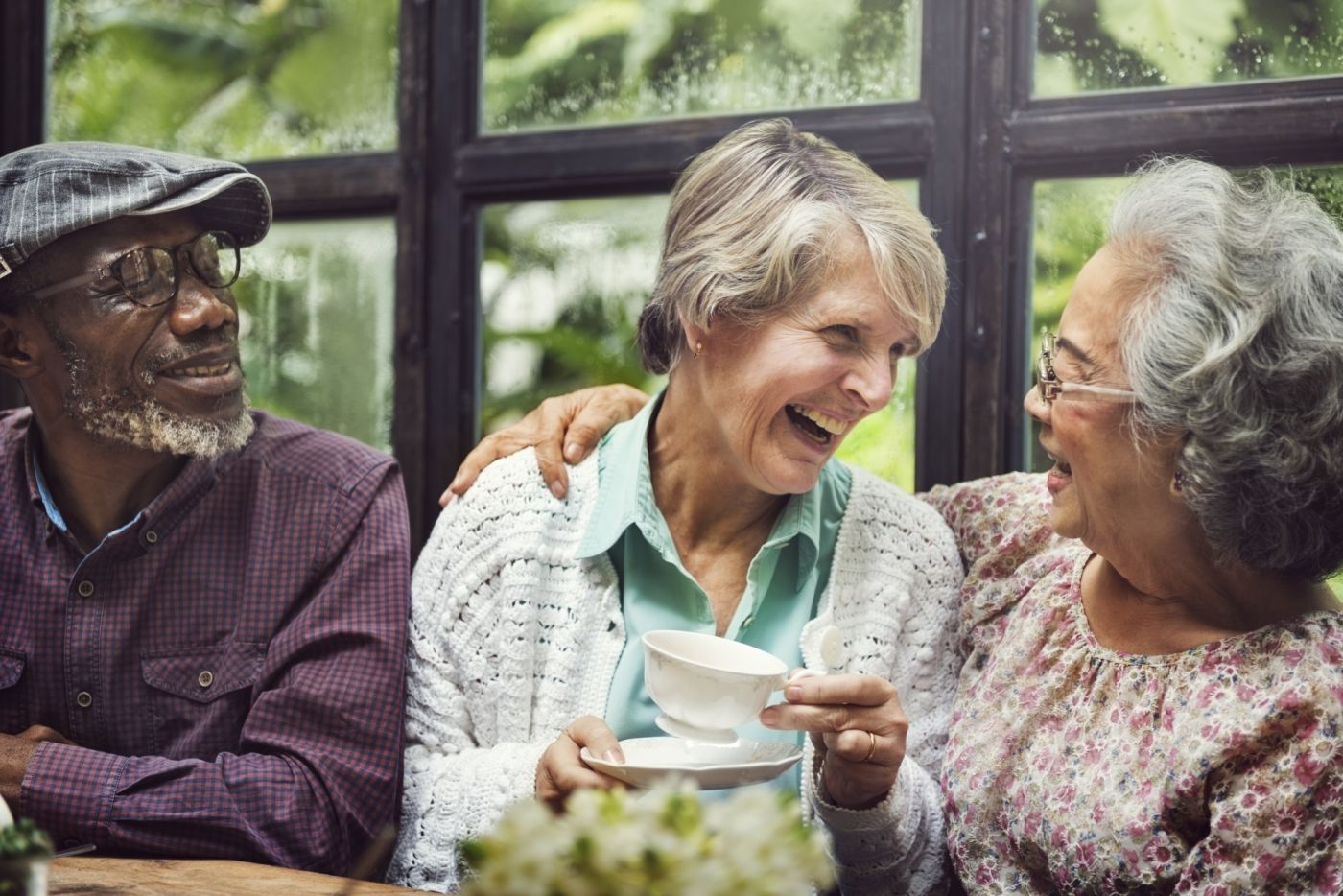 Senior lifestyle noisy dinner party