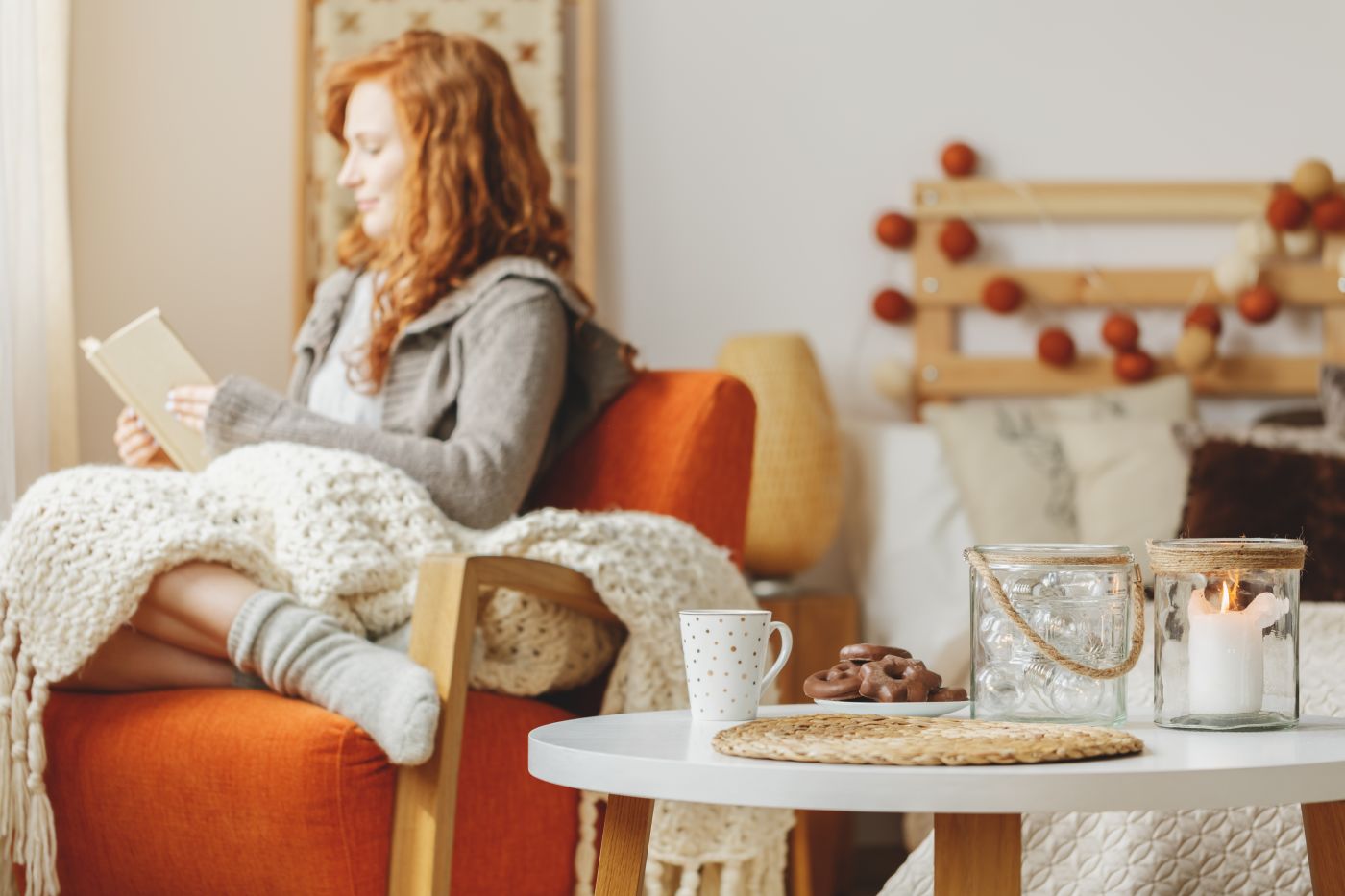 relaxed women reading a book