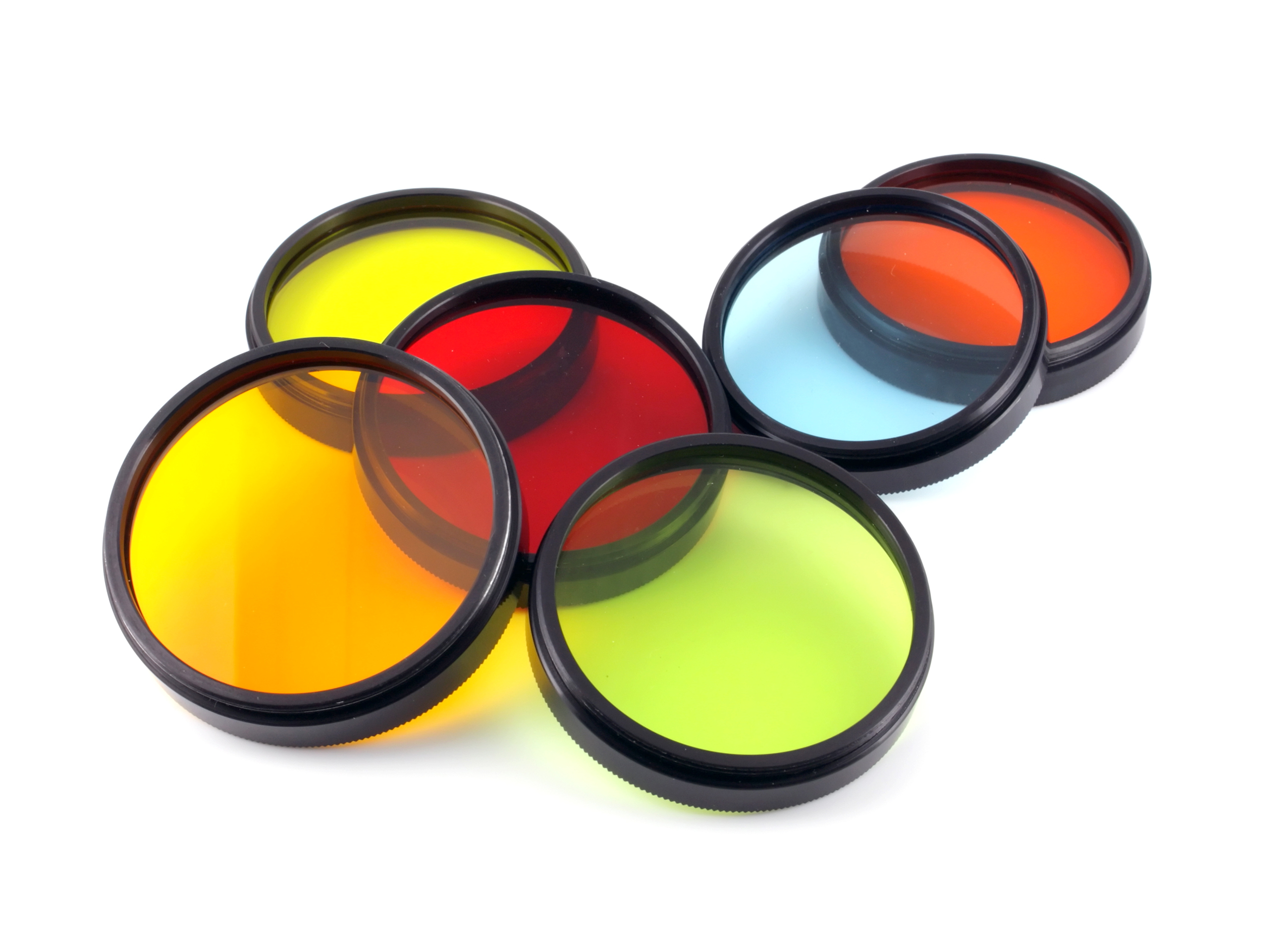 Several different coloured lenses.