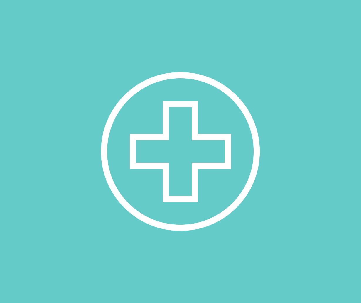 Health icon on a blue aqua background.