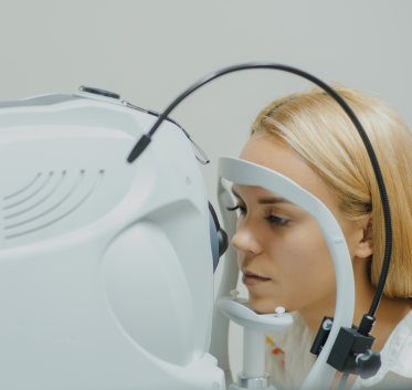 A Patient having an eye test.