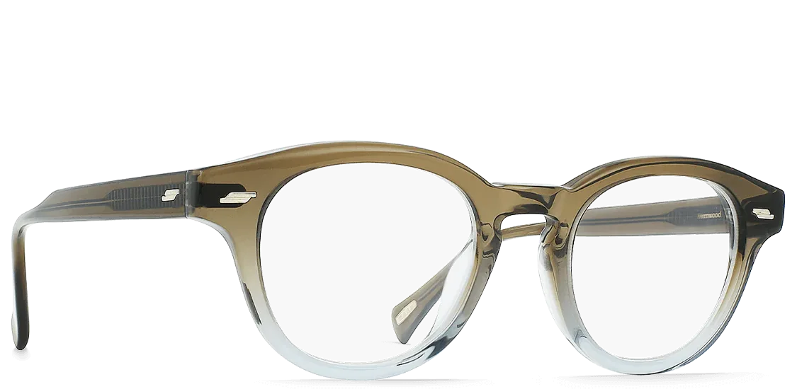 Raen Nolan eyeglasses in FERNWOOD + SPANISH OLIVE / CLEAR colours.