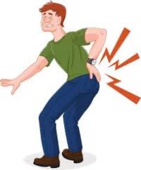 cartoon back pain