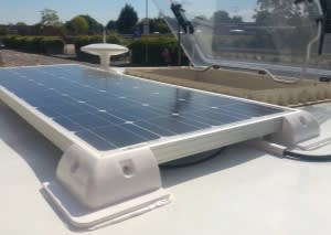 solar panel and skyroof