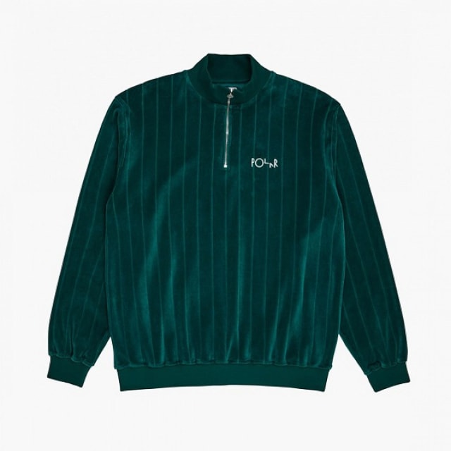 Polar Skate Co. Velour Zip Neck Sweatshirt