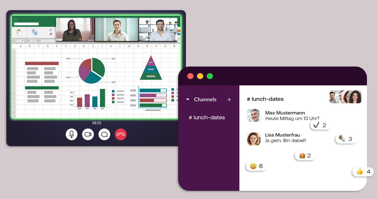 lendis Software Tools fuer die hybride Zusammenarbeit Kommunikation und Datenaustausch