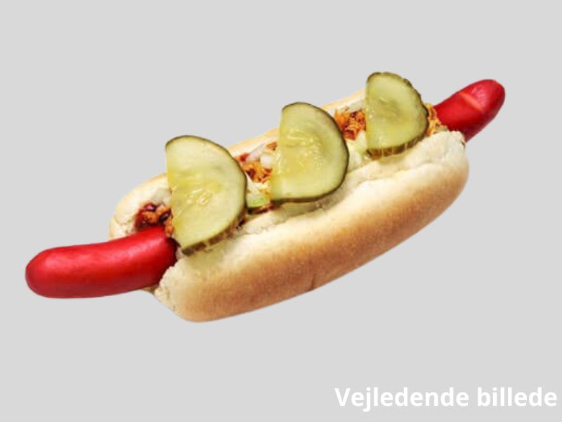 Rød hotdog