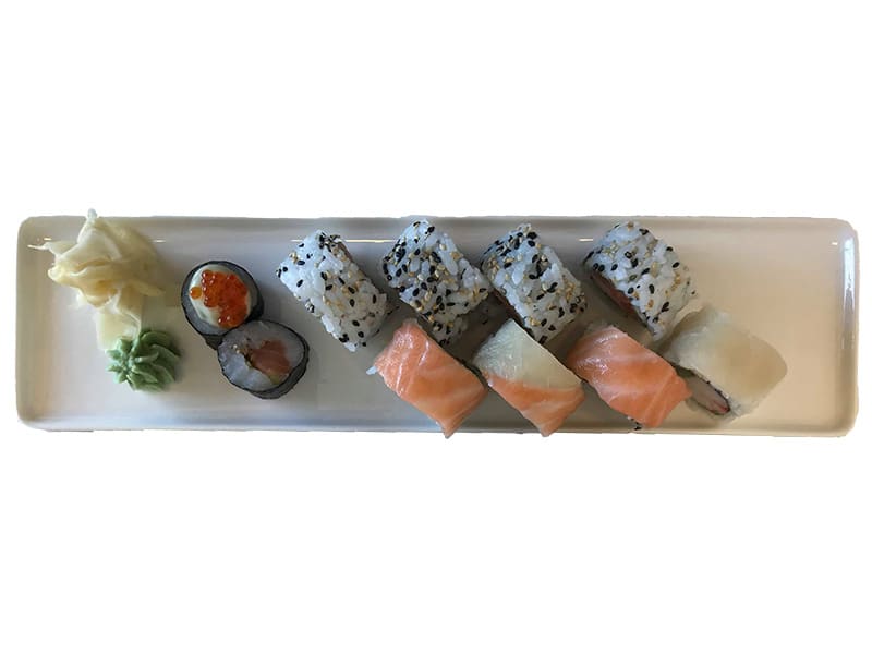 10 stk. blandet sushi