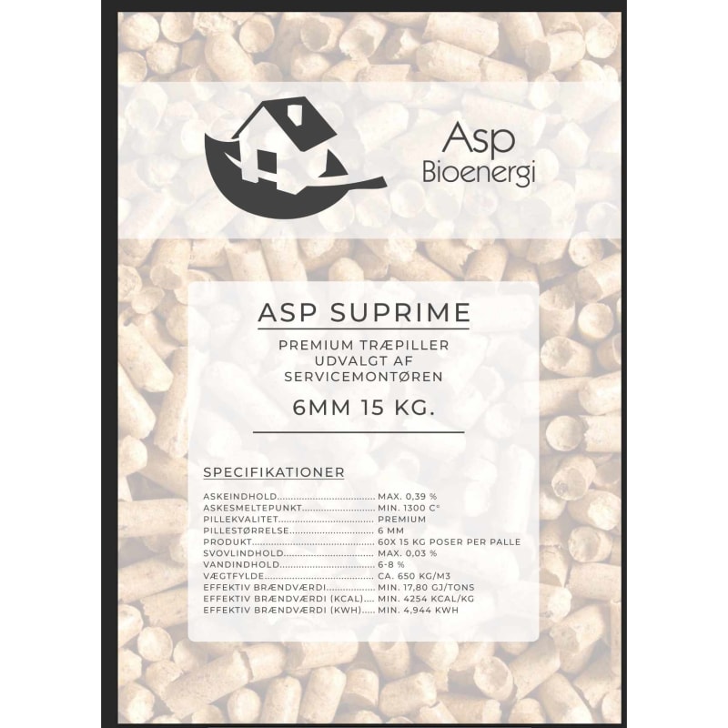 Asp supreme 15kg 3 paller (leveret i midt/vestjylland)