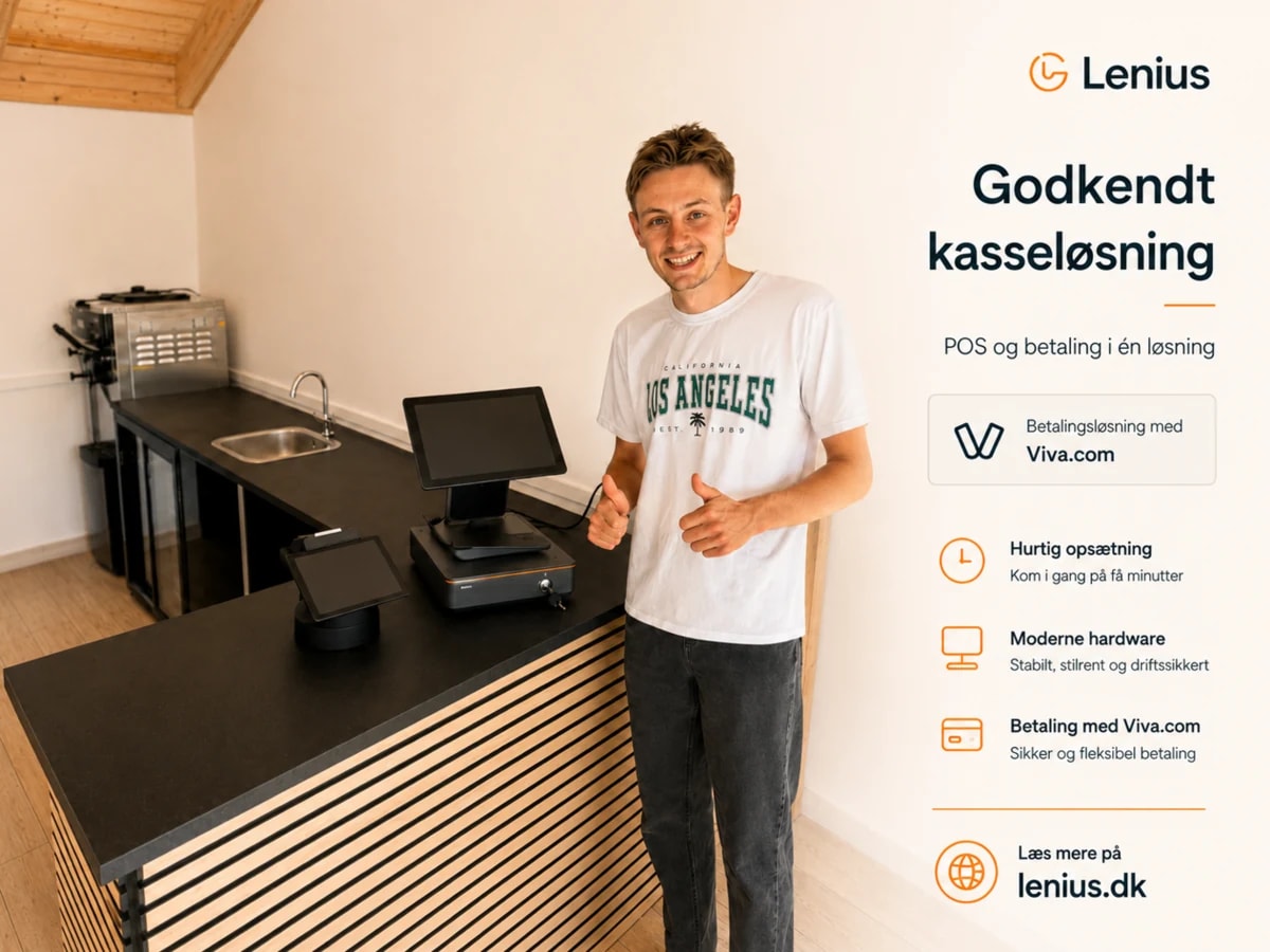 Lenius POS in a Danish restaurant