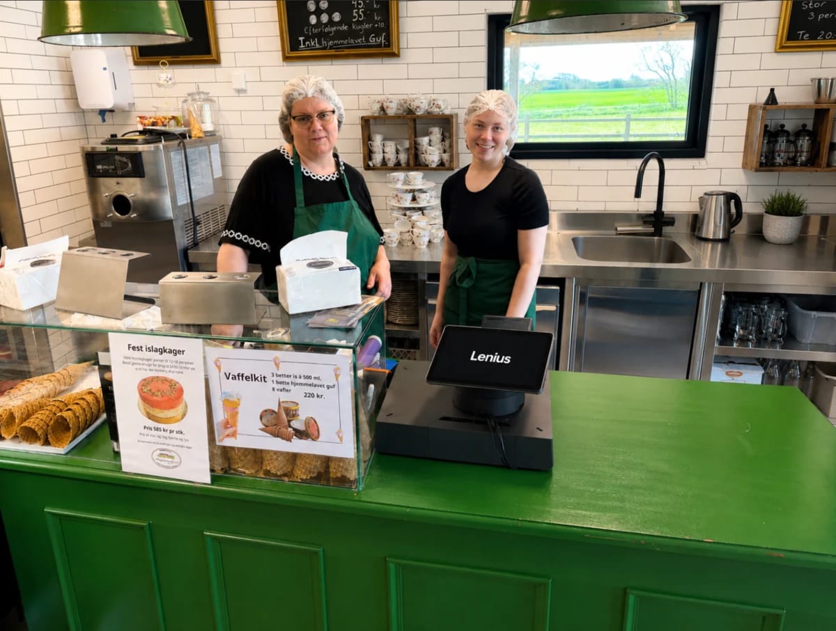 Lenius POS in a Danish shop
