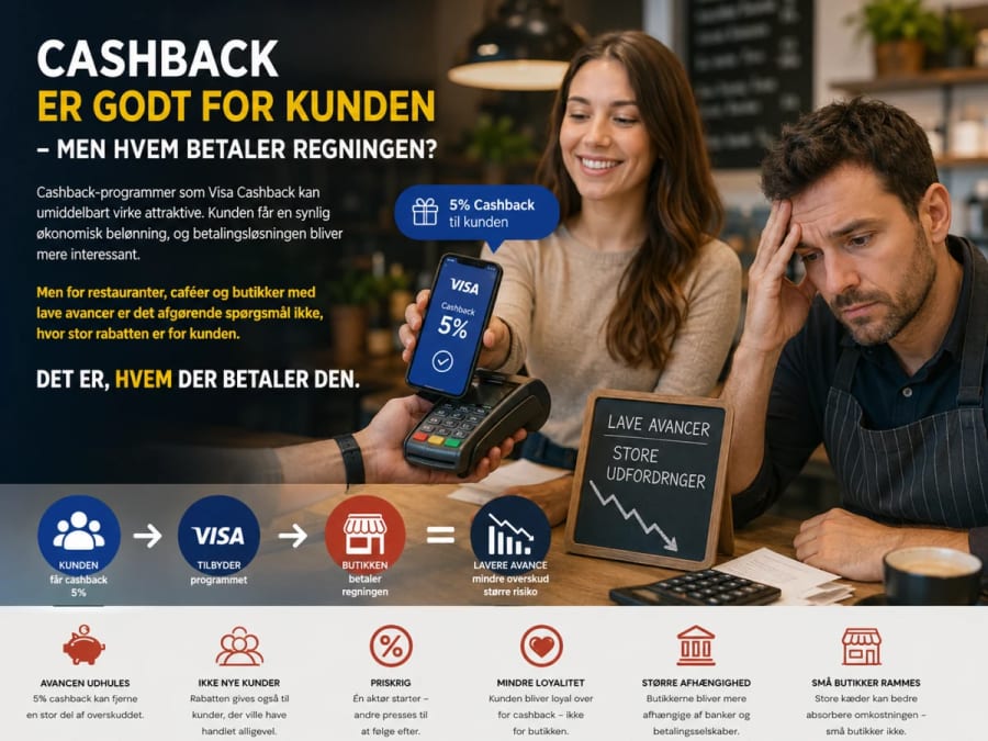 5 % cashback kan koste restauranter dyrt